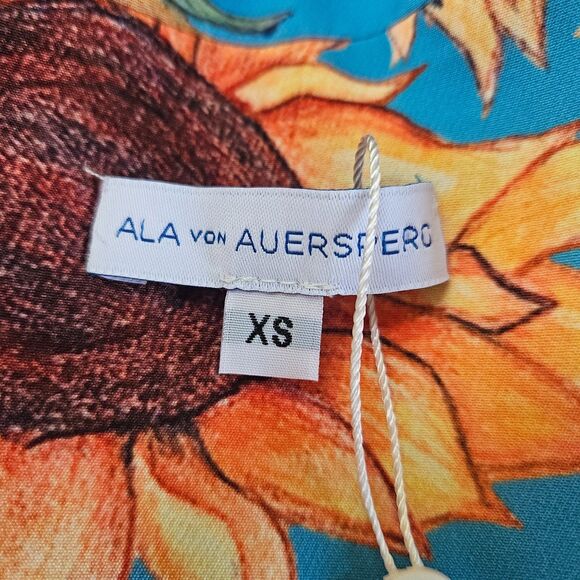 Ala von Auersperg Sunflower Vest XS Lilla Stretch Knit Silk Blend High Neck Zip - Picture 7 of 11